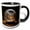Black/White, variant on 3drose, Photo of a Snow Globe with a Winter Scene of a Snowy Village at Night., 11oz Two-tone Black Mug