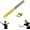 Yellow, variant on Badminton Power Trainer with Magnetic Resistance, 11.8" Swing Trainer Sound Feedback for Smash Technique, Real Racket Handle Feel for Wrist Arm Strength Training Fitness Professional Players