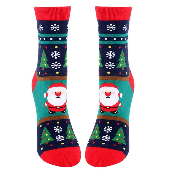 AURARMLET Girls Christmas Socks Assorted Cartoon Designs Comfortable Elastic Fit Midcalf Length Holiday Socks