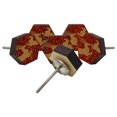 thumbnail image 3 of IBA Indianbeautifulart Boutons Gravés Rouges en Bois pour Armoire Tiroir Tiroir 10 Pcs, 3 of 3