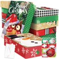 thumbnail image 1 of Juego de cajas de regalo navideñas divertidas para fiestas, tamaño XL, 43 x 33 x 10 cm, 1 of 8