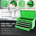 thumbnail image 3 of Dawmilon 8-Drawer Rolling Tool Chest with Wheels, Detachable Metal Tool Storage Cabinet, Lockable Garage Tool Cart, Green, 3 of 8