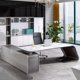 thumbnail image 4 of L Shape Meeting Office Desks Drawers Console Desktop Workstation Executive Storage Scrivania Con Cassetti Luxury Furniture My Lux Decor Round, 4 of 14
