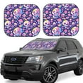 thumbnail image 2 of Daiia Skull colorful mushroom 2PCS Car Windshield Sun Shade, Foldable Sun Shield for Car Front Window, Auto Sun Blocker Visor Protector Universal for Truck SUV Pickup-Medium, 2 of 7