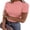 Coral Pink, variant on Women's Lettuce Trim Mock Neck Short Sleeve Tops Casual Ribbed Knit Slim Fit Tee Shirt Spring Layer Vacation Outfits White Medium