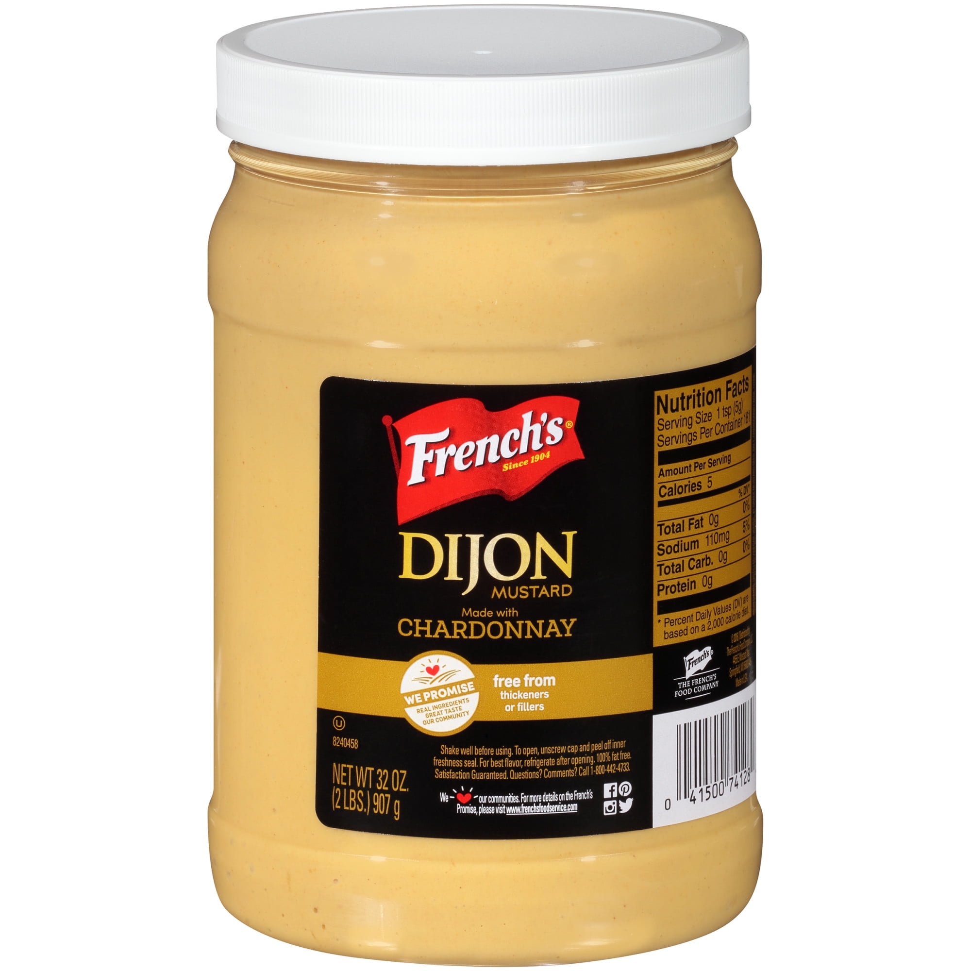 French's Dijon Mustard With Chardonnay, 32 oz
