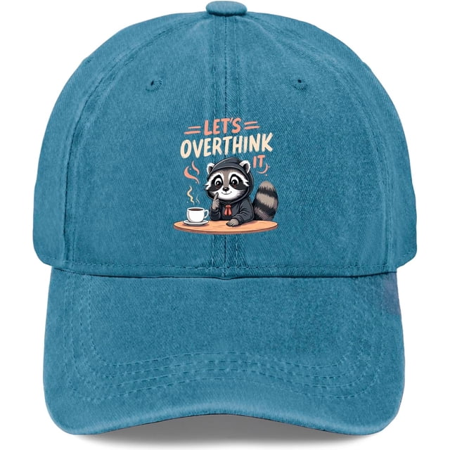 Cute Raccoon Thinking Graphic Hat Men Funny Baseball Caps Funny Gifts for Men