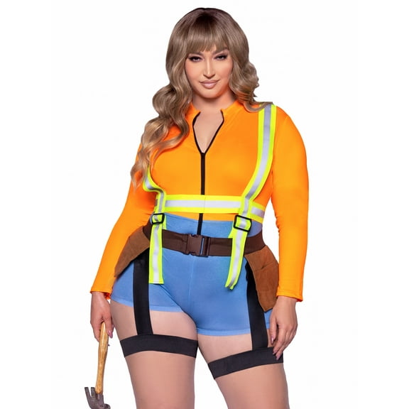 Leg Avenue Women's 2 Piece Construction Worker Costume Set