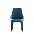 thumbnail image 3 of Manhattan Comfort Kara Dining Arm Chair from Solid Wood in Blue, 3 of 3