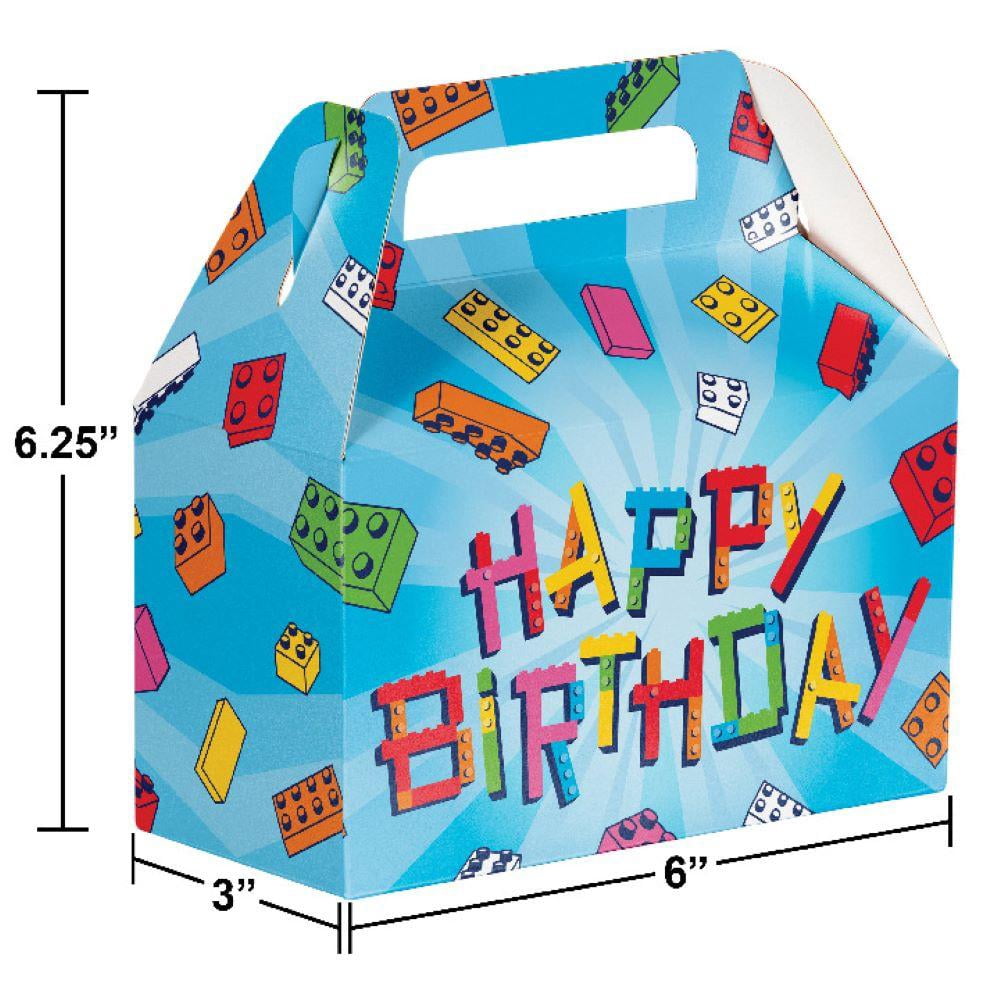 Block Bash Toy Blocks Party Favor Boxes, 12 ct