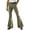 Army Green3, variant on Mens Bell Bottoms, Cheetah Print Bell Pants for men, 60s 70s Disco Outfits for Men Vintage Flared Jeans(Gold/S)