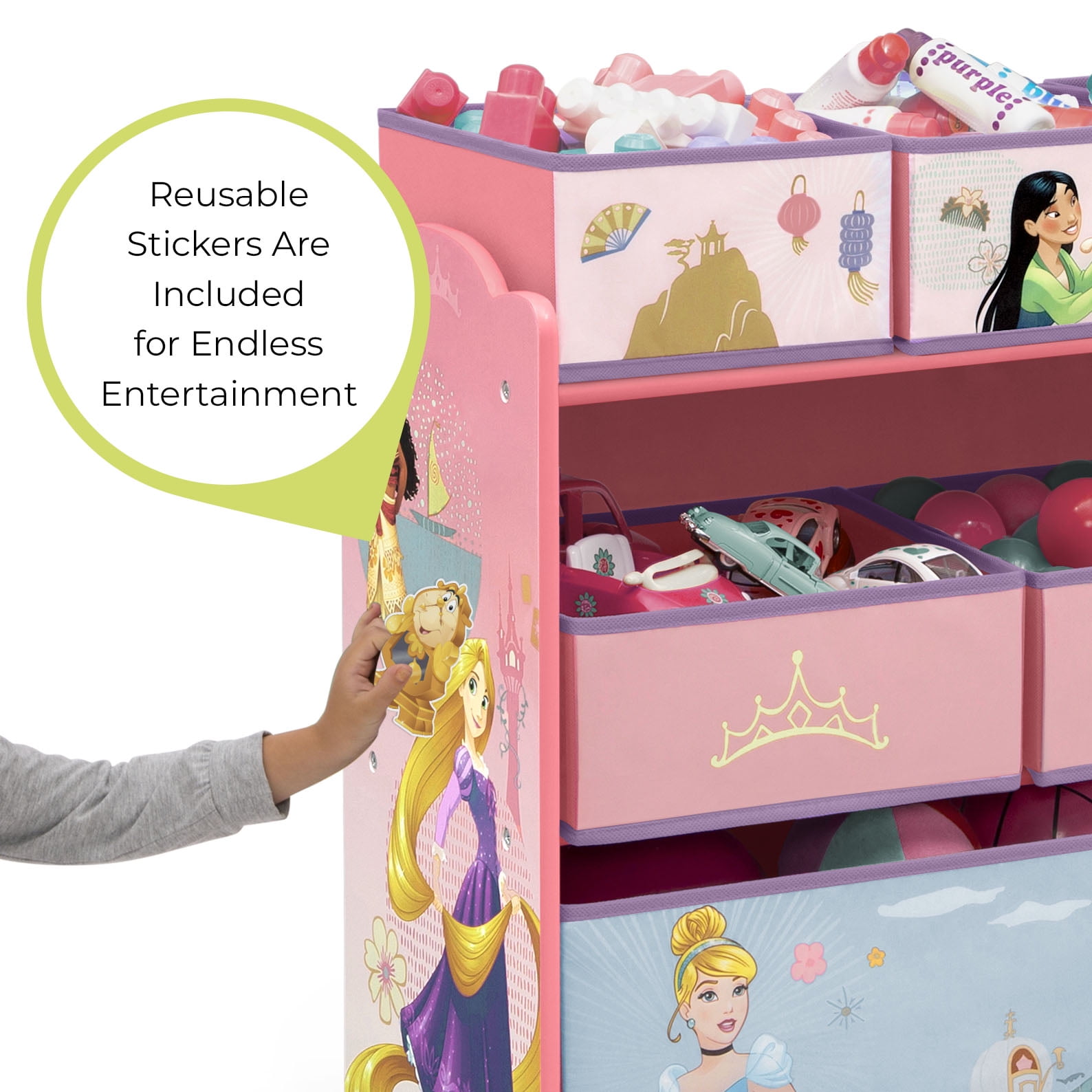 Disney princess book 2024 and toy organizer