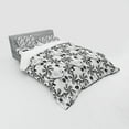 thumbnail image 3 of Ambesonne Floral Bedding Set 3 Pcs, Monochrome Doodle Plants, Twin XL, Black White, 3 of 3