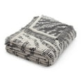 thumbnail image 2 of Mainstays Rustic Designs Soothing Grey Savine Ikat Cotton Blend Jacquard Knit Tapestry Throw, 50" x 60", 2 of 7