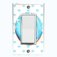 thumbnail image 1 of Metal Light Switch Plate Cover Blue Glazed Doughnut Heart Wallpaper CAK040, 1 of 13
