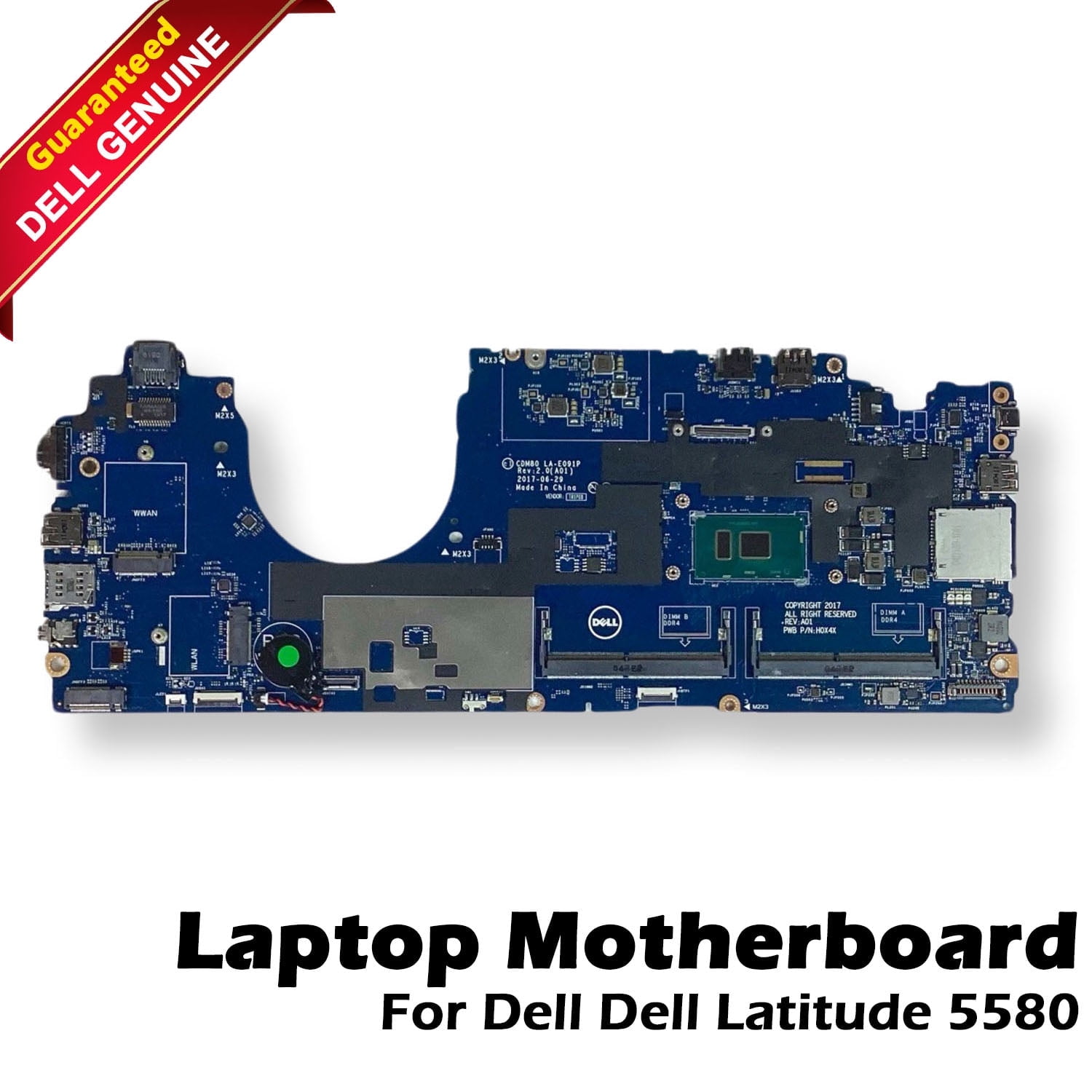 Pre-Owned Dell OEM Latitude 5580 Motherboard with Intel i5 2.5GHz CPU Intel Graphics 25W0N