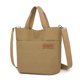 thumbnail image 1 of Bolso de mano para mujer, bolso de mano de lona a la moda de gran capacidad, bolso de mensajero sólido (caqui) Tmvgtek Para Estrenar, 1 of 9