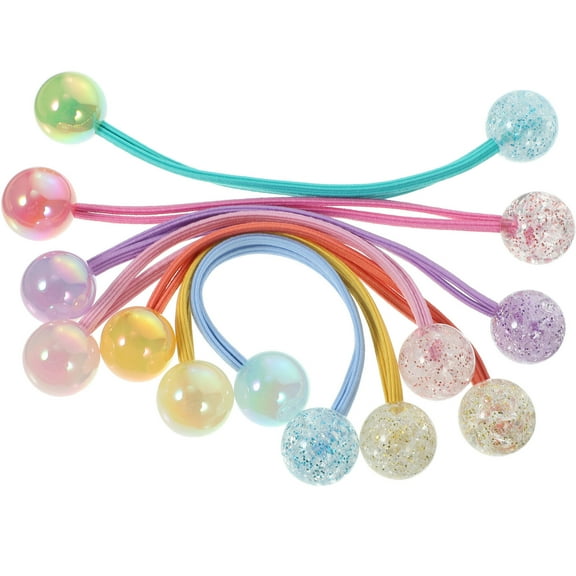 BESTYASH 14Pcs Double Ball Hair Ties Elastic Ponytail Holders for Decorative Daily Wear