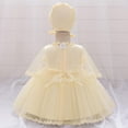 thumbnail image 5 of Delliss Girls Tutu Dress 3pcs Sleeveless Layered Tulle Dress with Shawl Headwear 3-24M Party Bridesmaid Ball Gown Wedding Princess Sundress, 5 of 9