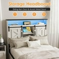thumbnail image 4 of Vabches Twin Size Bed Frame with 4 Drawers, Metal Platform Bed with LED Lights, Charging Station and Bookcase Headboard, No Box Spring Needed, 4 of 8