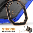 thumbnail image 6 of for iPad Pro 11 inch Case (M4 2024/M5 2025), 360 Rotating Shockproof Cover with Stand, Handle, Shoulder Strap, Blue, 6 of 7