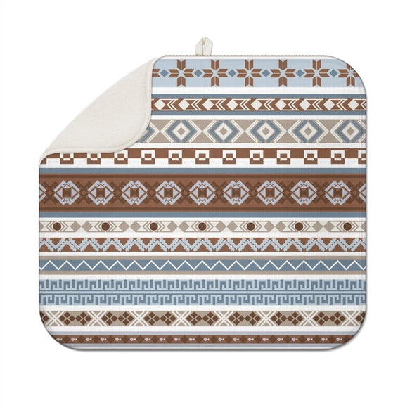 Durable and vibrant bohemian kitchen drying pad 16x18 Inch made of microfiber, washable and reusable, designed for efficient drying