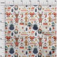 thumbnail image 2 of oneOone Cotton Jersey Dark Peach Fabric Snowman|Gift Box & Santa Christmas Dress Material Fabric Print Fabric By The Yard 58 Inch Wide, 2 of 4