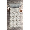 thumbnail image 3 of Ambesonne Golf Quilted Coverlet 2 Pcs, Basket with Balls Shoes Cart, Twin Size, Cocoa White, 3 of 4