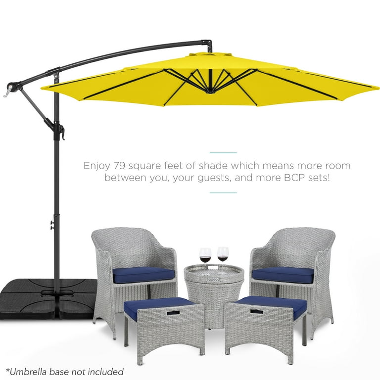 9x15 patio umbrella Sun-Ray 15 ft. Steel Triple Canopy Patio Umbrella in Scarlet