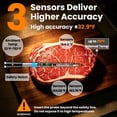 thumbnail image 6 of BFOUR Meat Thermometer Wireless with 2 Meat Probes, 500FT Long Range Bluetooth Thermometer Wireless Temperature Probes for Remote Monitoring of Grill, Oven, Smoker, Air Fryer,, 6 of 8