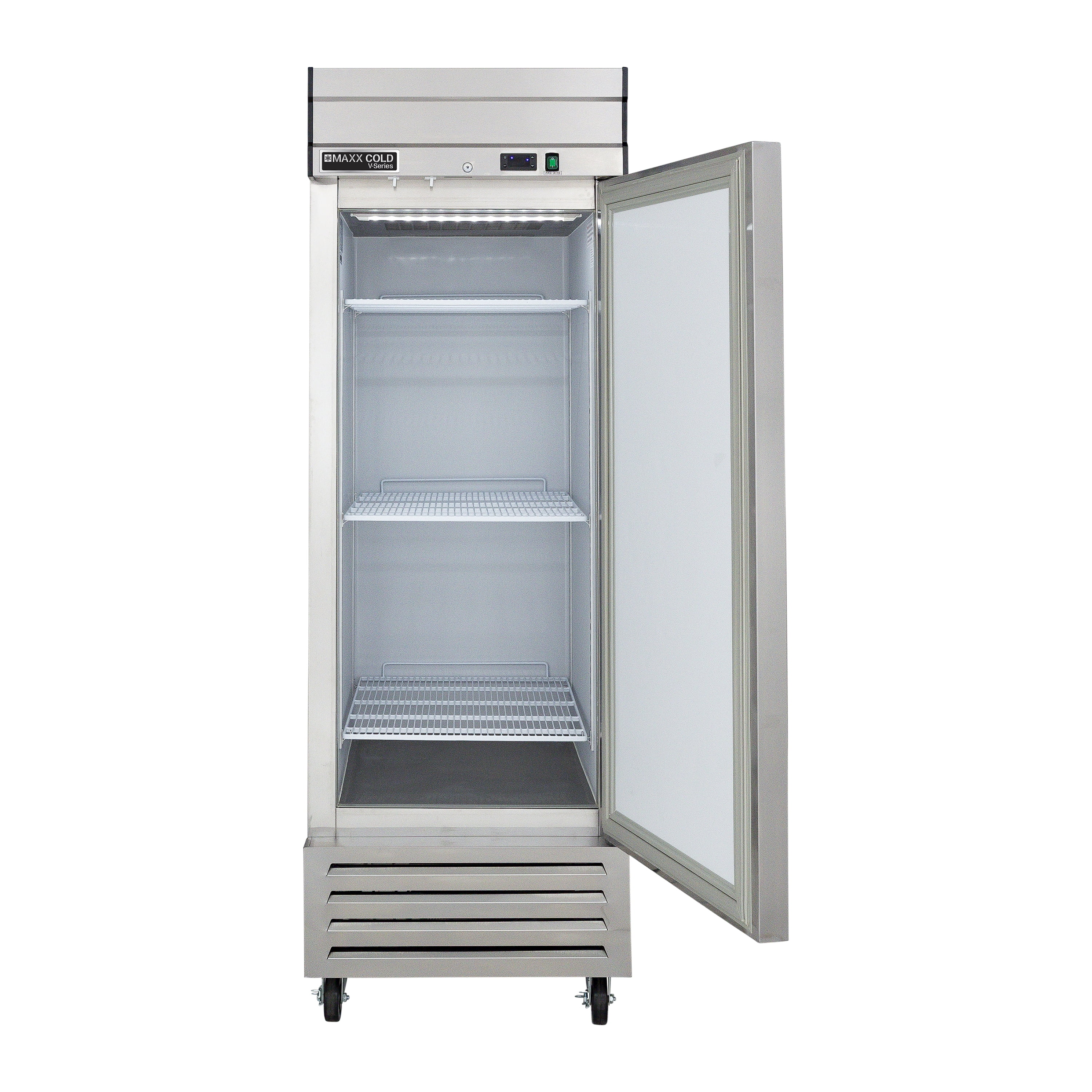 Maxx Cold V-Series 1 Door Reach-In Freezer, Bottom Mount, 27"W, 19 cu. ft. Storage Capacity, in Stainless Steel (MVF-23FDHC)
