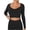 Black#1, variant on Long Sleeve Crop Tops for Women Yoga Gym Workout Shirt with Built in Bras Padded Ribbed Knit Lightweight Tunic Going Out Top Ladies