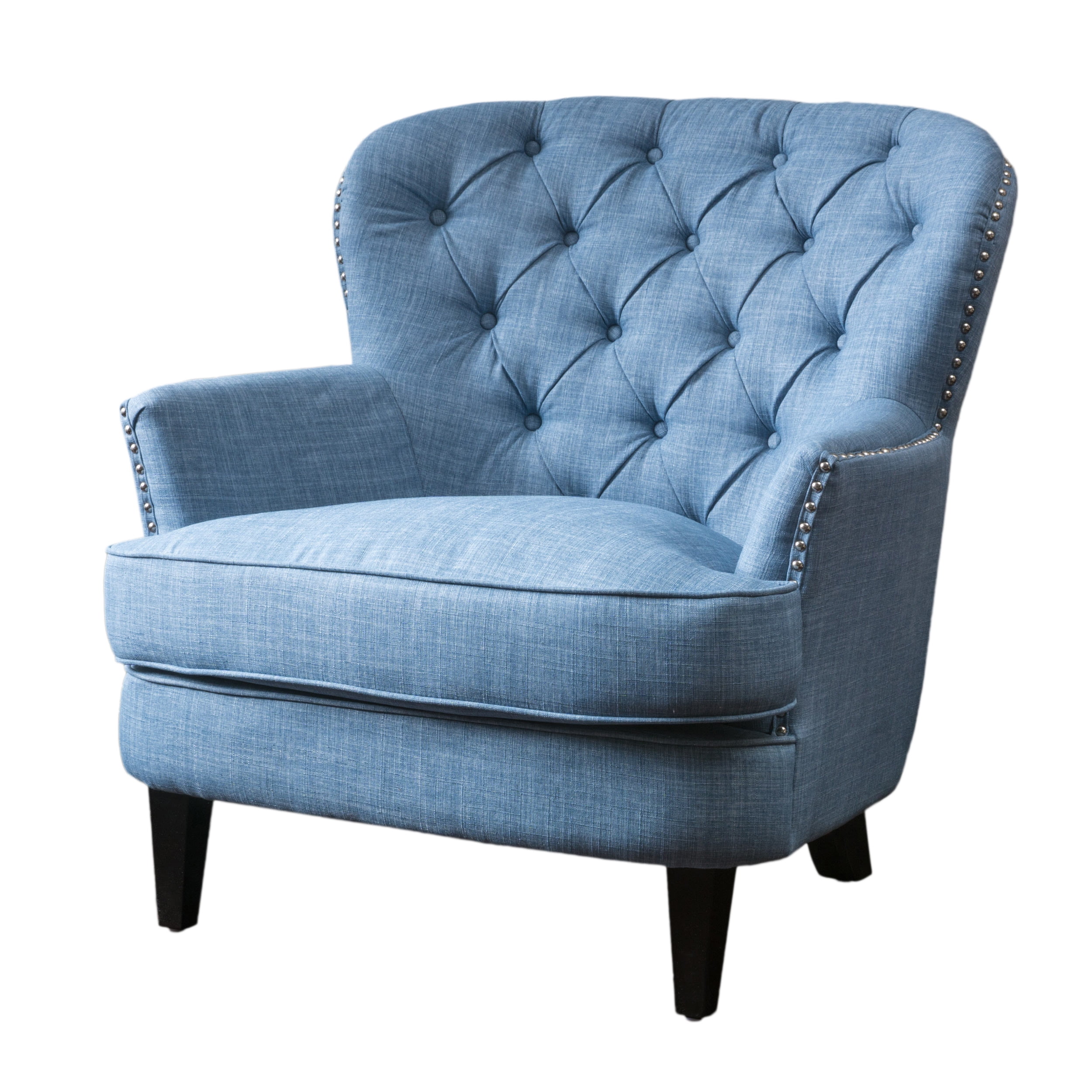 Tilden Tufted Fabric Club Chair, Multiple Colors
