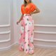 thumbnail image 2 of Traje de dos piezas informal de moda con cintura deportiva y estampado floral de verano para mujer Wmkox8yi  bvn589, 2 of 8