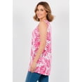 thumbnail image 3 of Woman Within Plus Size Perfect Printed Sleeveless Shirred V-Neck Tunic, 3 of 6