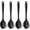 4PCS Black, variant on Spoons for Cooking, 4 count 10.8 Inch Nonstick Kitchen Serving Spoons, Heat Resistant  Cooking Utensils Set for Stirring, Mixing, Baking, House Warming Gifts & Stocking Stuffers