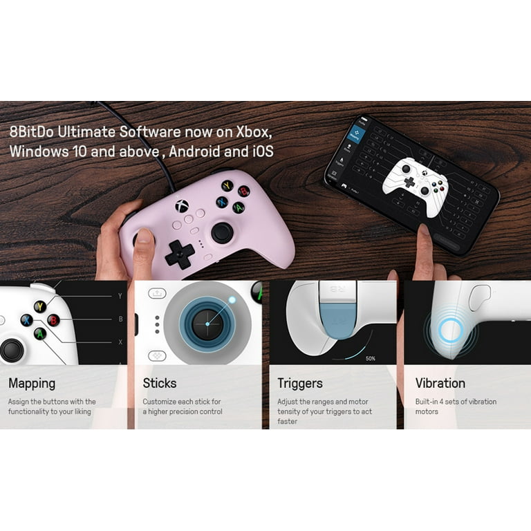 8BitDo Ultimate Wired Controller for Xbox - Pastel Pink