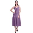 thumbnail image 3 of Moomaya Printed Cotton Casual Spaghetti Strap Dress Flared Maxi Summer Dresses For Women, 3 of 7