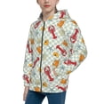 thumbnail image 2 of Kdxio Lobster Sea Shell Pattern Kids Boys Girls Zip Up Hoodie 3D Printed Hooded Sweatshirt Hoody Coat with Pocket 7-12 Y-Small, 2 of 6