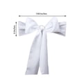 thumbnail image 2 of BalsaCircle 5 Polyester Chair Sashes Bows Ties White, 2 of 3