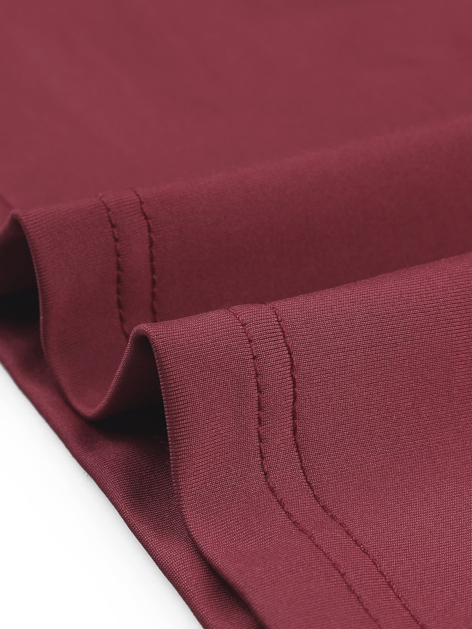 Women's Plus Top Puff Short Sleeve Tops Crew Neck Pleated Shirts Tunic Blouses 4X Burgundy