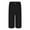 Black, variant on Girls Wide Leg Capris Size 10-12 Loose Casual Linen Capri Pants with Pockets Pleated Baggy Cozy Lounge Pants 8 Years, Khaki