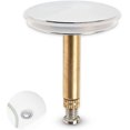 thumbnail image 1 of BRILLAR Tapón de baño universal ajustable con doble sello, 43 mm de diámetro, latón inoxidable con acabado cromado, 1 of 5