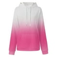 thumbnail image 2 of Clearance！Women's Gradient Hoodie Casual Loose Hooded Pullover Oversized Hoody Sweatshirt with Pocket Long Sleeve Hooded Tops Fall Winter Hoodies Plus Size, 2 of 4