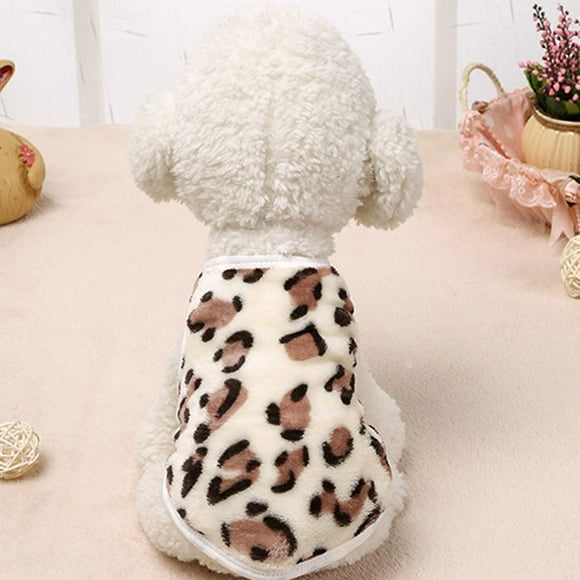 SIfdSeng Dog Vests for Medium Dogs Service Fashion Pet Cat Dog Villus Clothes Winter Leopard Pet Vest Clothing Pet Clothes for Small Dogs Summer Dog Vests for Medium Dogs Boy
