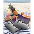 thumbnail image 3 of Pack of 2 Outdoor Pillow Covers, Purple Ombre Gradient Purple and Greyish White Waterproof Square Throw Pillowcase Cushion Decorative Pillow Covers for Couch Patio Tent, 26x26 in, 3 of 6