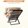 thumbnail image 2 of Fire Pits for Outside, 32" Wood Burning Fire Pit Tables with Firewood Rack, Screen Lid, Poker, BBQ Net, Food Clip and Cover, Backyard Patio Garden Outdoor Fire Pit BBQ Fire Pit, Black, 2 of 7