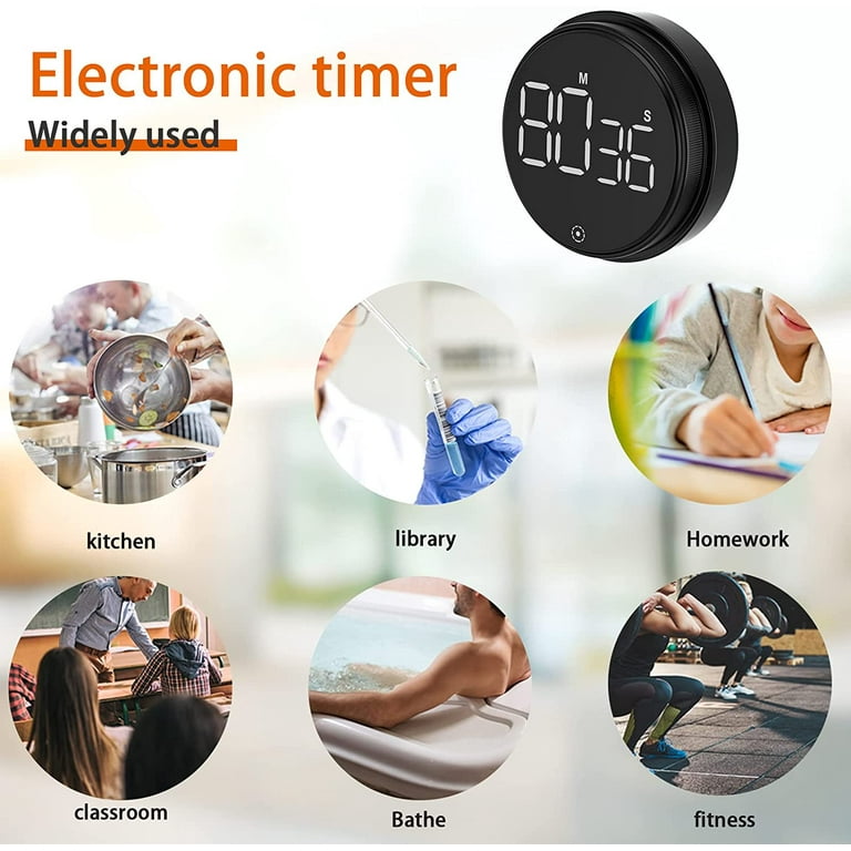 MOSTRUST Digital Dual Kitchen Timer, 3 Channels Count UP/Down Timer,  Cooking Timer, Large Display Triple Timer, Loud Volume Alarm and Flashing  Light