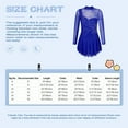 thumbnail image 6 of iEFiEL Girls Shiny Sequins Gymnastics Leotard Lyrical Ballet Dance Dress Long Sleeve Figure Ice Skating Costume Royal Blue 10, 6 of 6