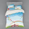 thumbnail image 2 of Ambesonne Colorful Bedding Set 3 Pcs, Circus Rainbow Clouds, Twin XL, Multicolor, 2 of 3